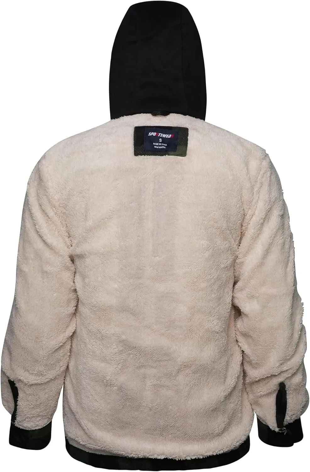 Facitisu Men's Winter Zip Up Hoodie Sherpa Fleece Sweatshirt Warm Thick heavyweight Coats