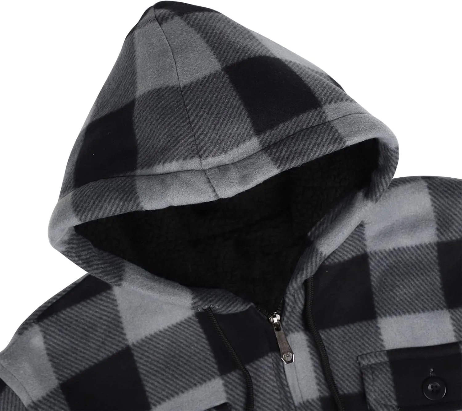 Facitisu Men's Winter Zip Up Hoodie Sherpa Fleece Sweatshirt Warm Thick heavyweight Coats