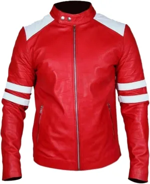 FC Brad Pitt Tyler Fighting Club Coat Leather Jacket Tyler Durden Coat Cosplay Halloween Costume