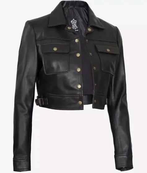 Fernando Women Lambskin Leather Trucker Jackets | Women's Suede and Sheep Leather Four-Pocket Trucker Jacket
