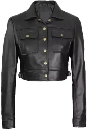 Fernando Women Lambskin Leather Trucker Jackets | Women's Suede and Sheep Leather Four-Pocket Trucker Jacket