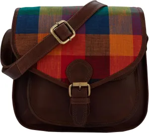 FINELAER Vintage Leather Crossbody Purse Saddle Shoulder Handbag for Women