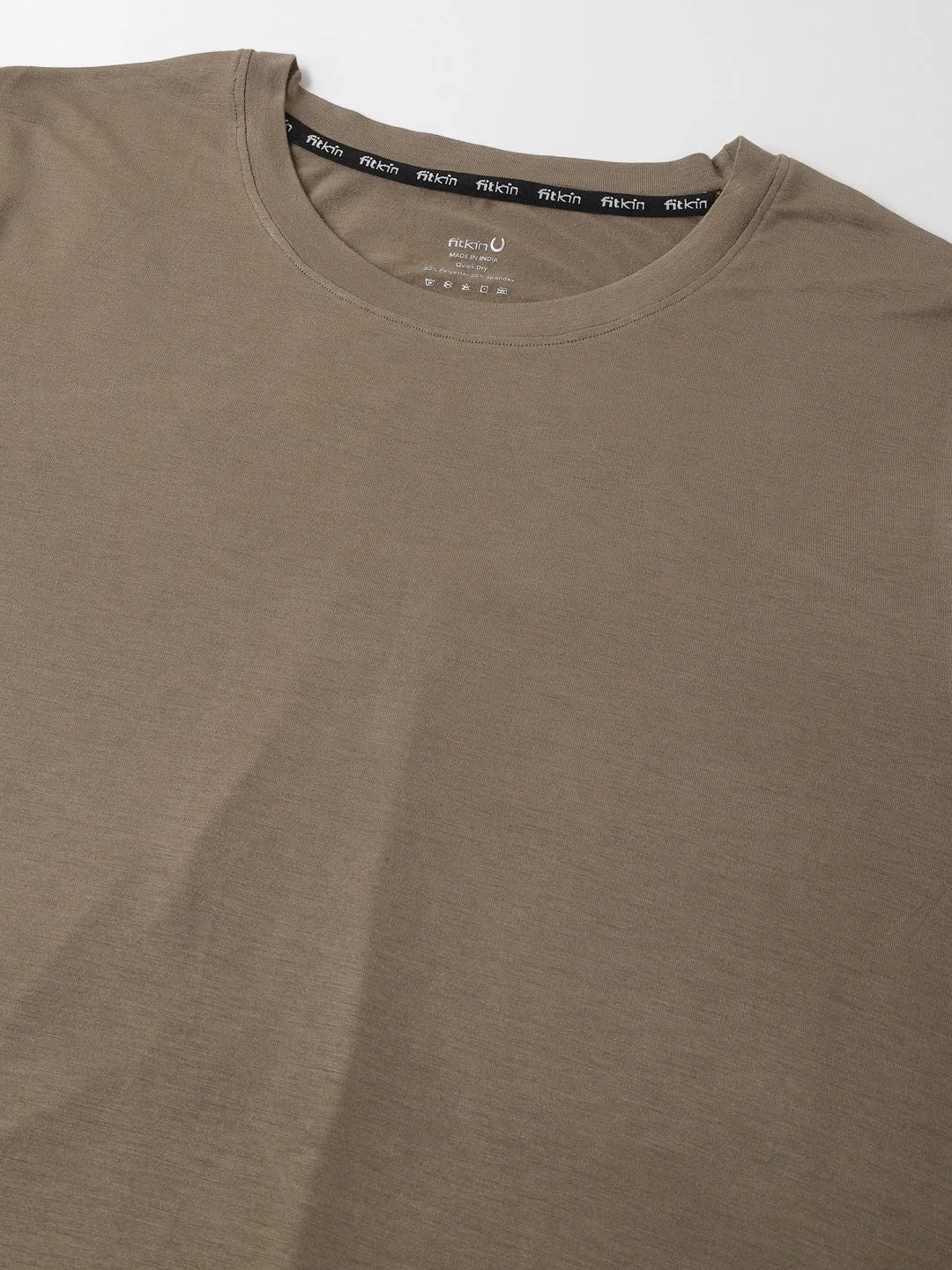 Fitkin Plus Size Super Soft Ecofriendly Modal Mocha Short Sleeve Tshirt
