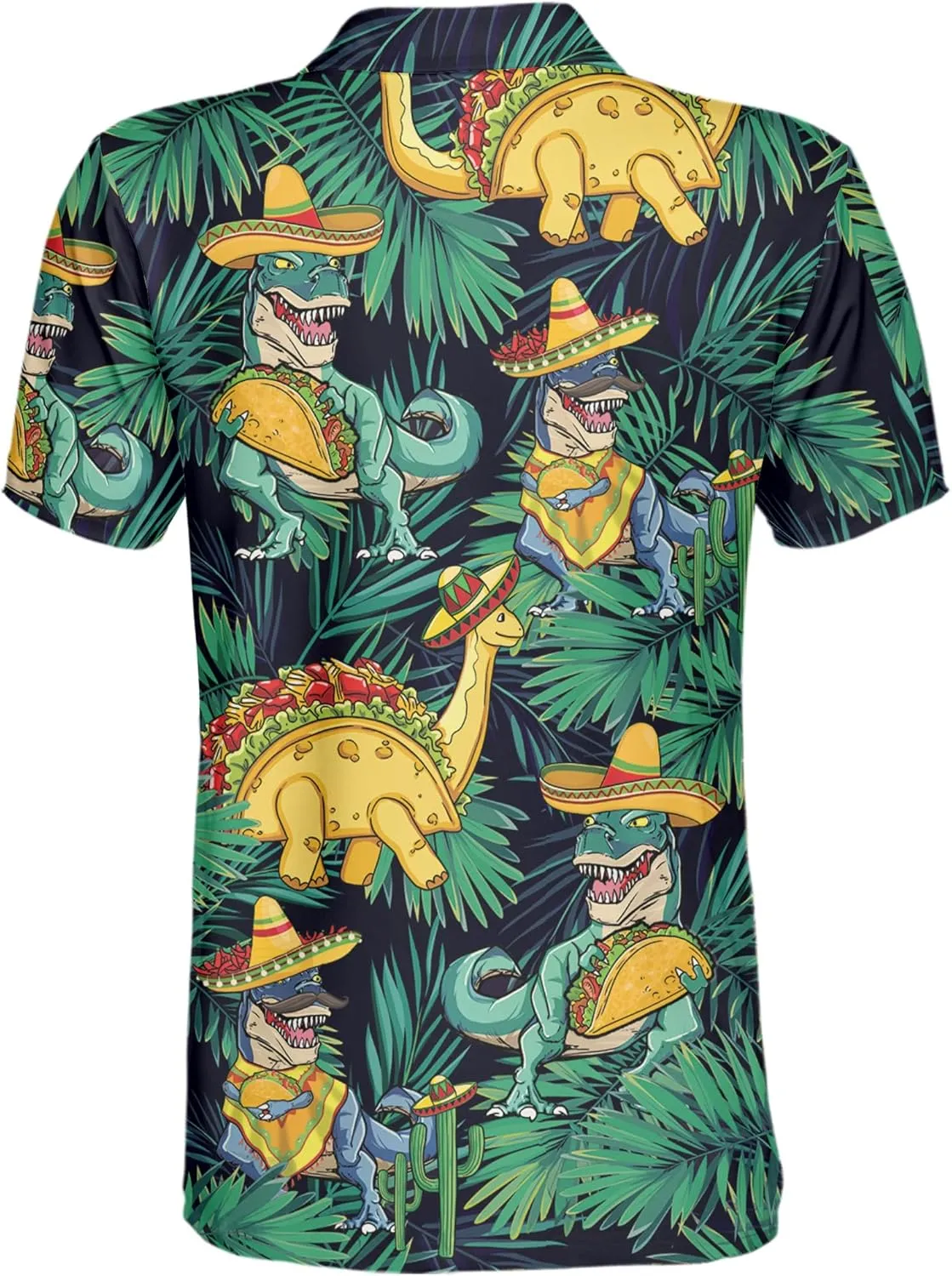 Funny Golf Shirt for Men Print Hawaiian Mens Polo Shirts Crazy Golf Gifts