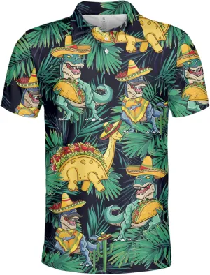 Funny Golf Shirt for Men Print Hawaiian Mens Polo Shirts Crazy Golf Gifts