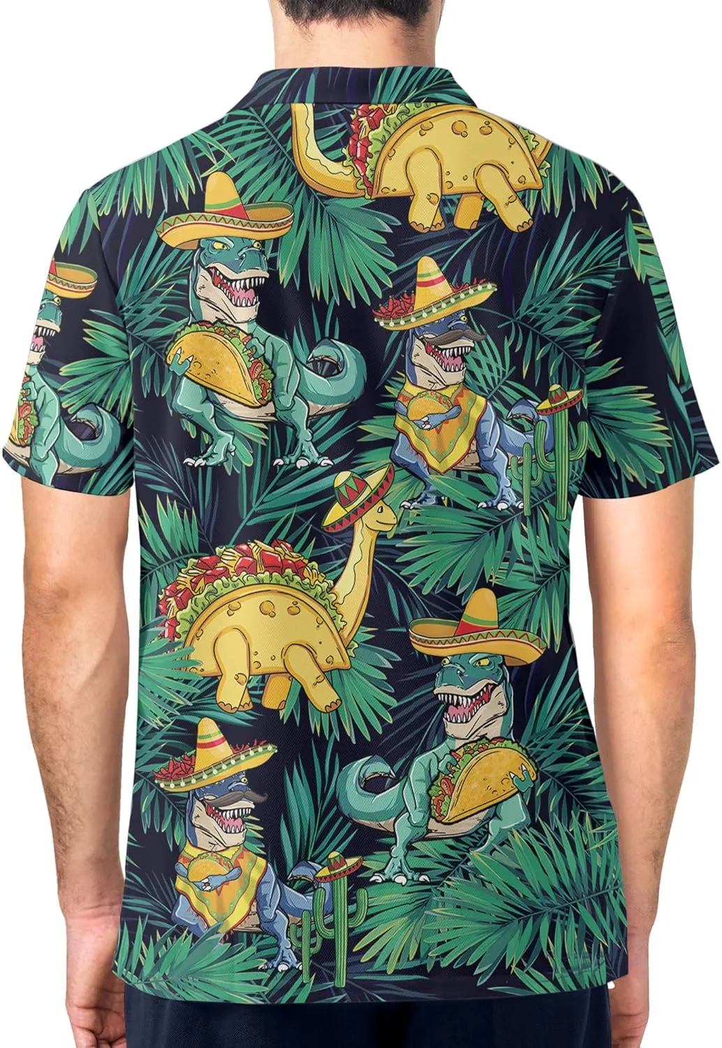 Funny Golf Shirt for Men Print Hawaiian Mens Polo Shirts Crazy Golf Gifts