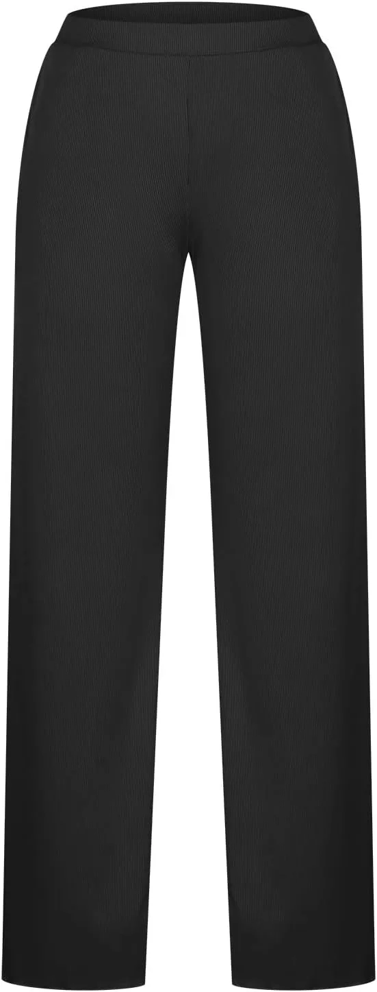 FZYLQY Women's Palazzo Pants High Waisted Boho Casual Drawstring Linen Pants Trousers with Pockets Linen Blend Cargo Pants