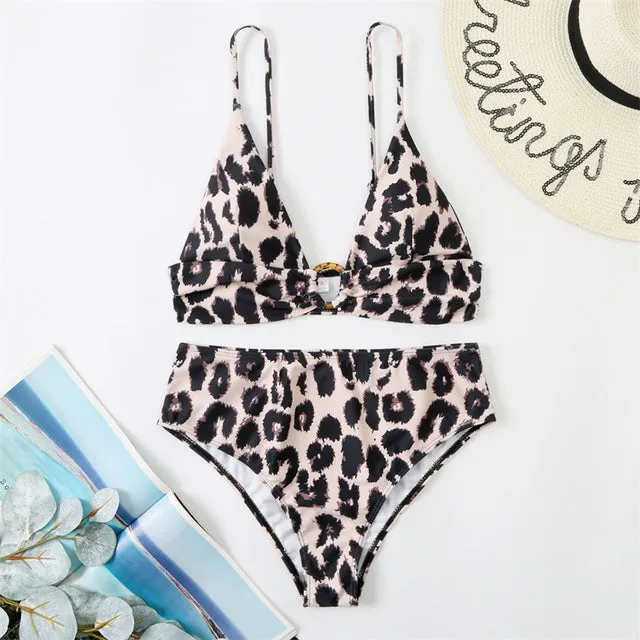 Gabbie Leopard High-waist Push Up Bikini
