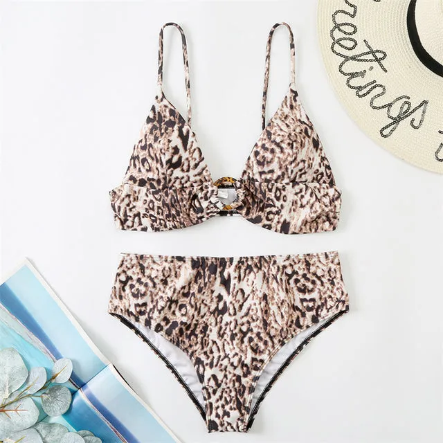 Gabbie Leopard High-waist Push Up Bikini