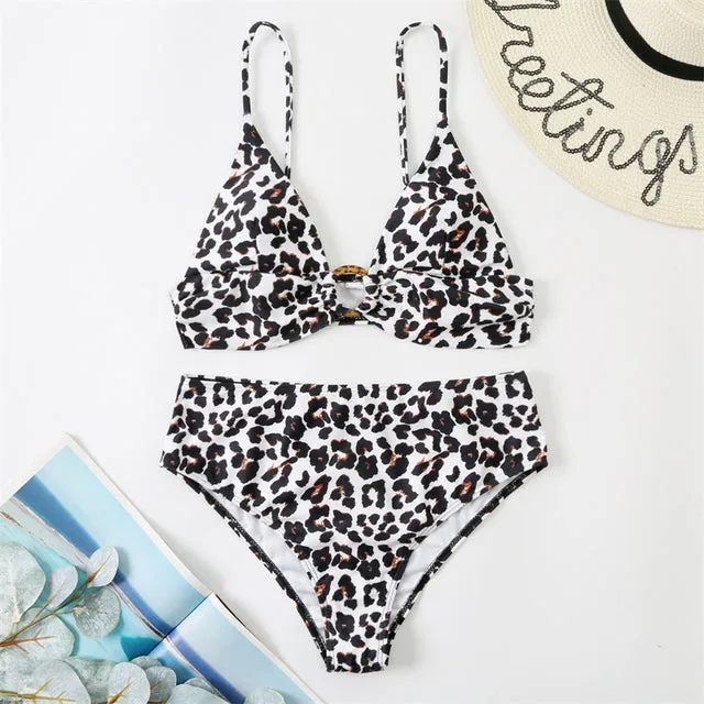 Gabbie Leopard High-waist Push Up Bikini