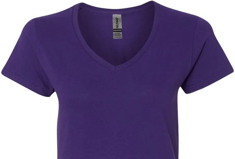 Gildan 5V00L T-Shirts for Women, Bulk Undershirts for Women Multipack - Create Color Pack - G5V00L Heavy Cotton V-Neck Shirts