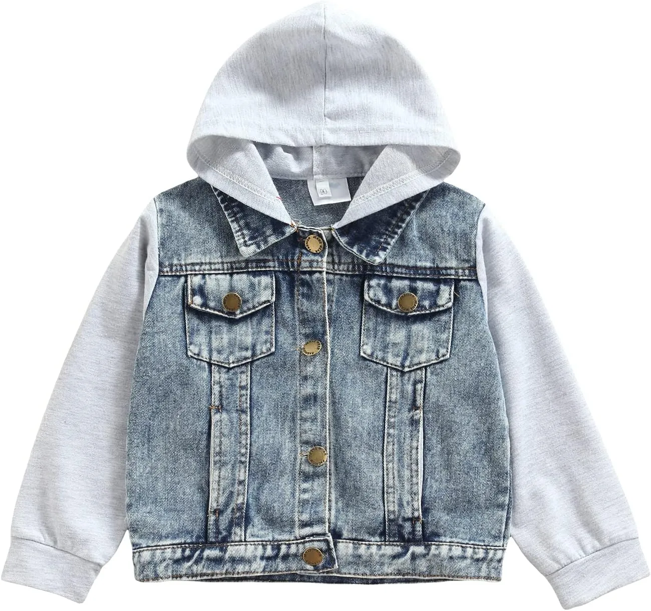 GOOCHEER Toddler Baby Boy Girl Plaid Jacket Hoodie Long Sleeve Button Down Shirts Coats Outerwear Shacket Cardigan Top