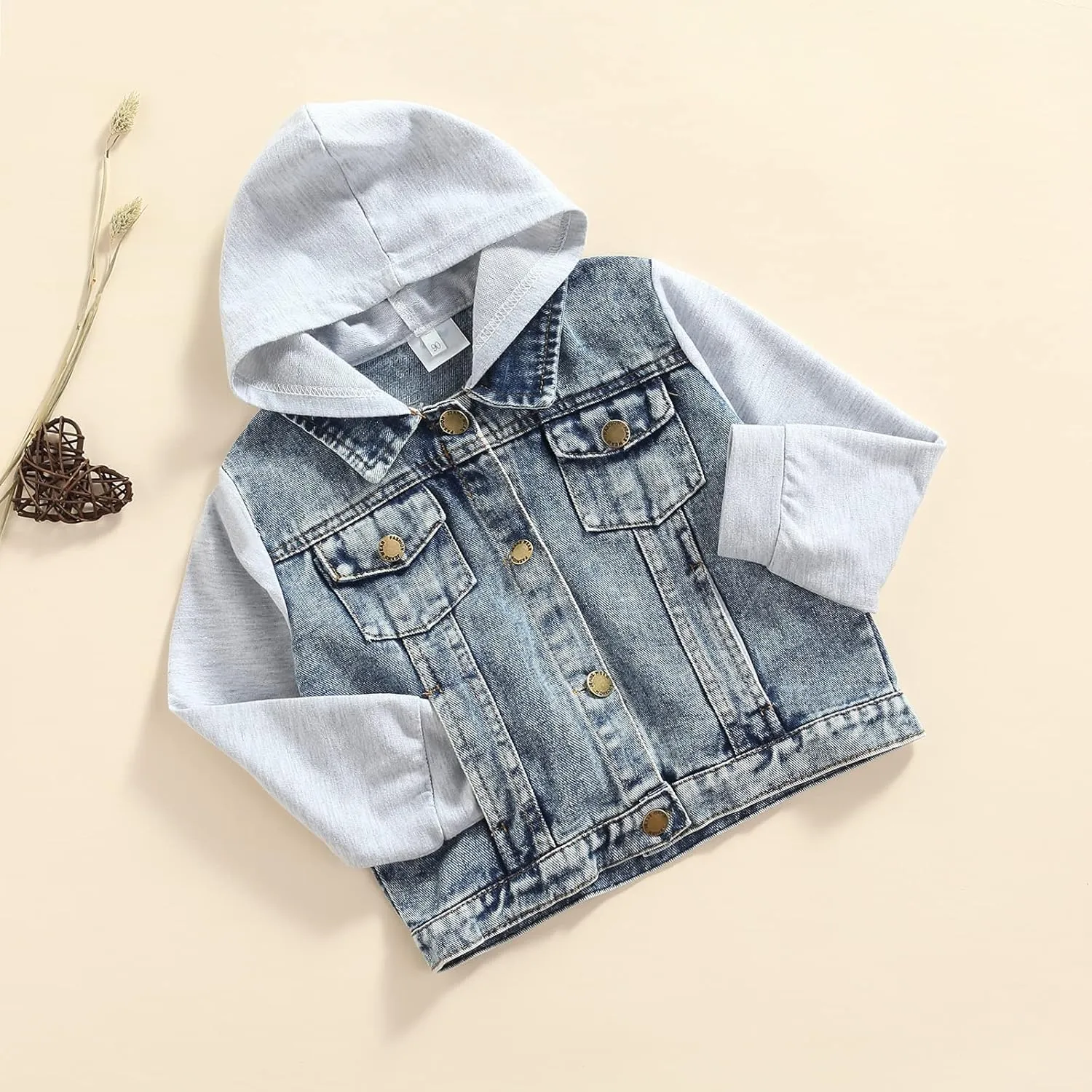 GOOCHEER Toddler Baby Boy Girl Plaid Jacket Hoodie Long Sleeve Button Down Shirts Coats Outerwear Shacket Cardigan Top