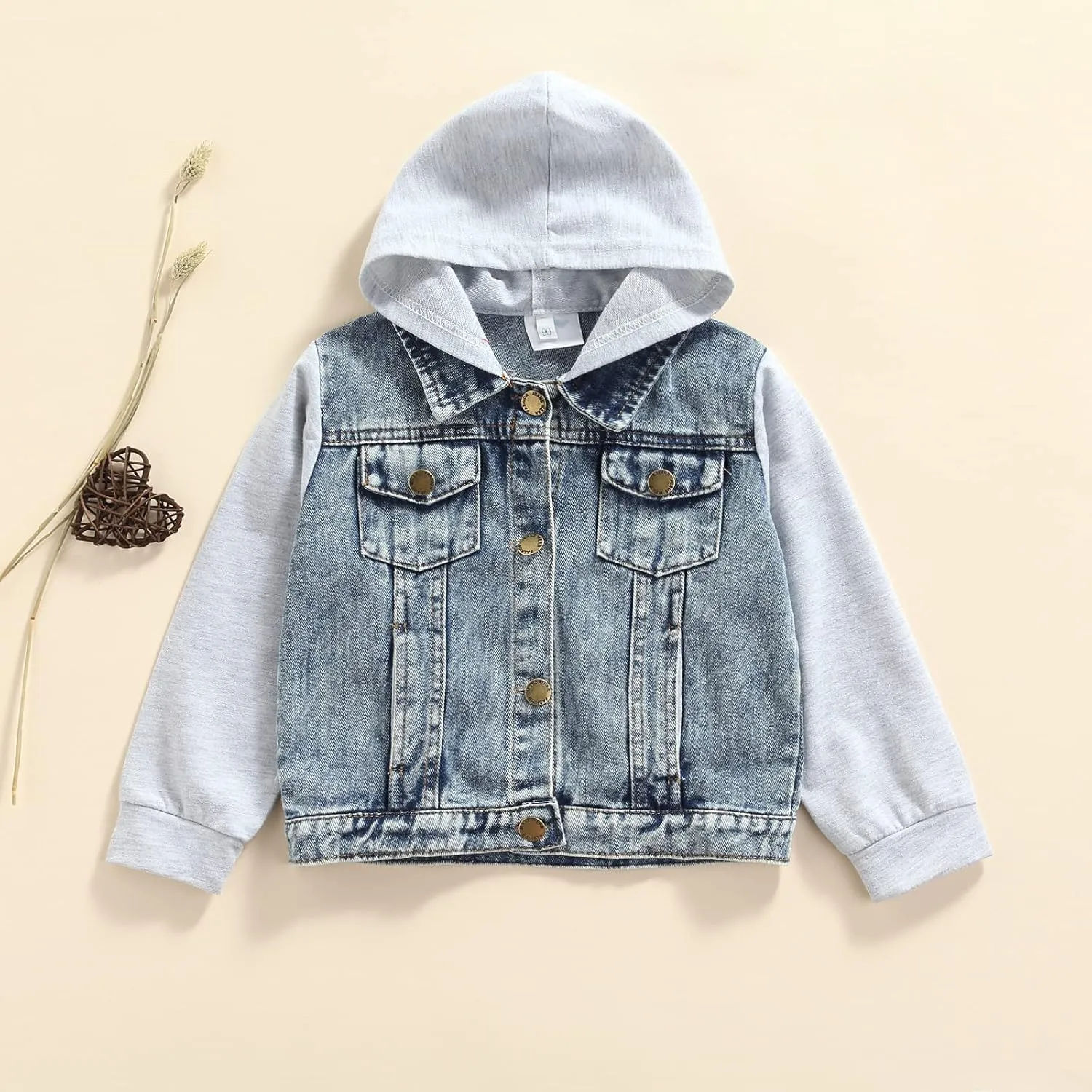 GOOCHEER Toddler Baby Boy Girl Plaid Jacket Hoodie Long Sleeve Button Down Shirts Coats Outerwear Shacket Cardigan Top