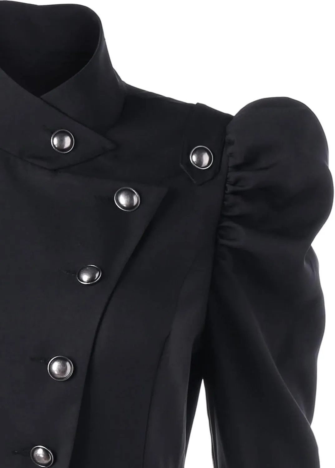 Gothic Vintage Womens Steampunk Victorian Swallow Tail Long Trench Coat Jacket