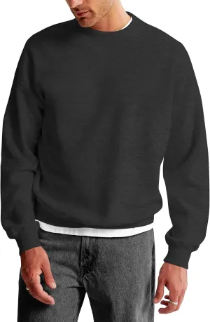 Hat and Beyond Mens Ultimate Heavyweight Sweatshirt Crew Neck Fleece Essentials Pullover Comfort Sweater XS-5XL