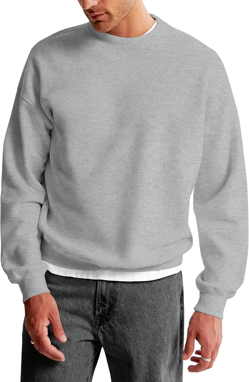 Hat and Beyond Mens Ultimate Heavyweight Sweatshirt Crew Neck Fleece Essentials Pullover Comfort Sweater XS-5XL