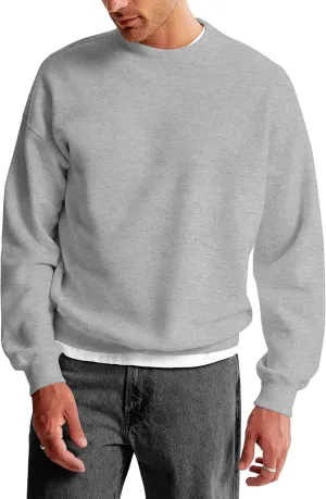 Hat and Beyond Mens Ultimate Heavyweight Sweatshirt Crew Neck Fleece Essentials Pullover Comfort Sweater XS-5XL