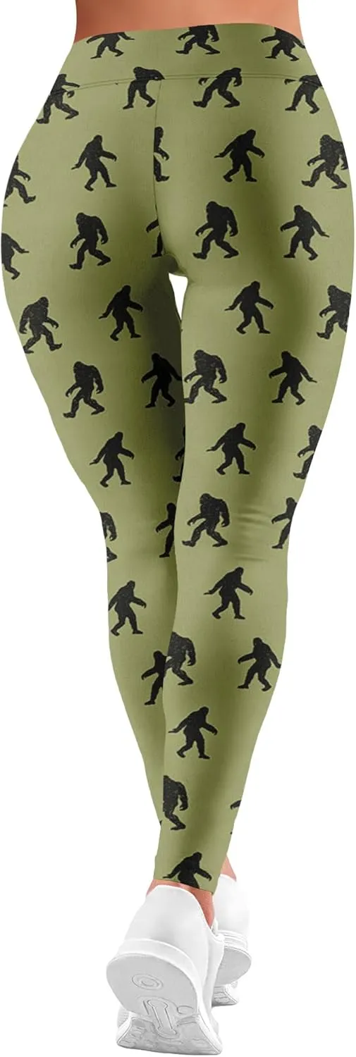 High Waisted Print Leggings for Women Gym Funny Womens Yoga Pants