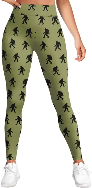High Waisted Print Leggings for Women Gym Funny Womens Yoga Pants