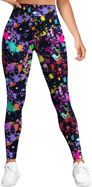 High Waisted Print Leggings for Women Gym Funny Womens Yoga Pants