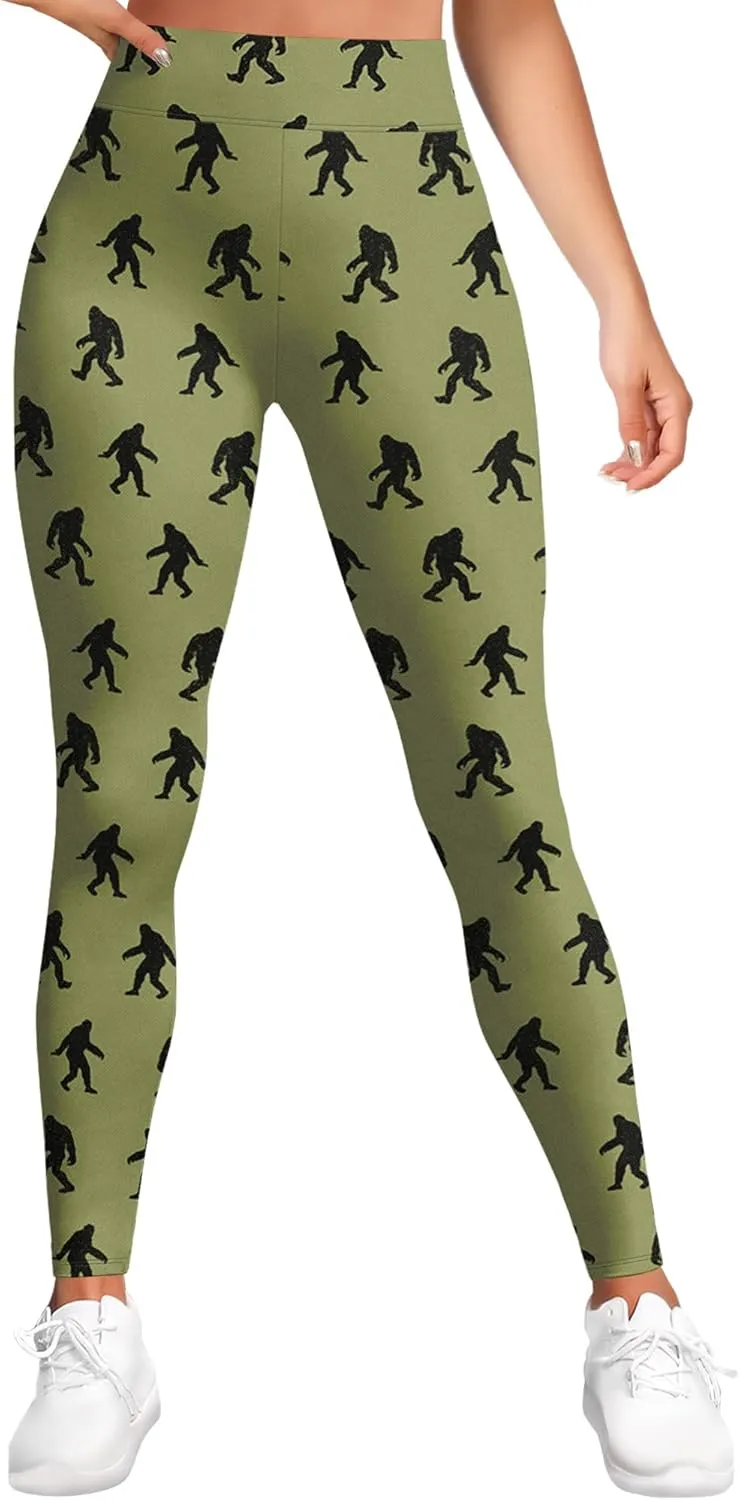 High Waisted Print Leggings for Women Gym Funny Womens Yoga Pants