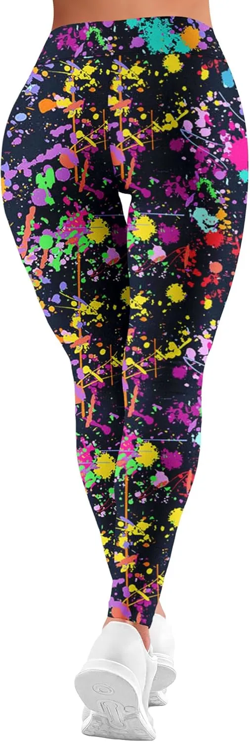 High Waisted Print Leggings for Women Gym Funny Womens Yoga Pants
