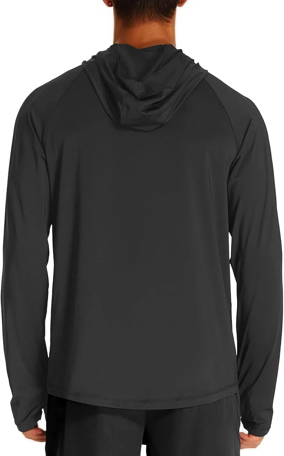 HODOSPORTS Mens UPF 50  Rash Guard Long Sleeve Swim Shirts Sun Protection Hoodie Shirt UV SPF Quick Dry T-Shirts