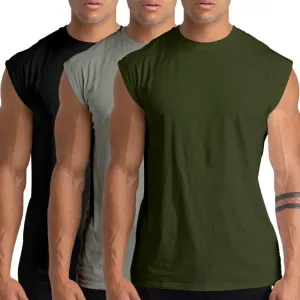 Holure 1 or 3 or 5 Pack Men's Gym Tank Tops Workout Sleeveless T-Shirts Athletic Muscle Tank Training Bodybuilding Shirts