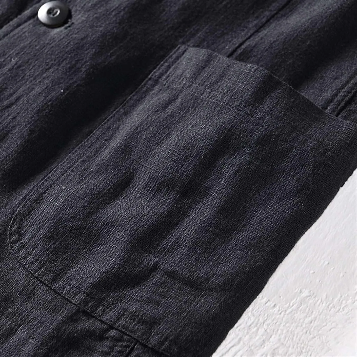 Icegrey Men's Casual Blazer Jacket Regular Fit Polyester Linen Sports Coat Turn-Down Collar Suit Jackets Two Button