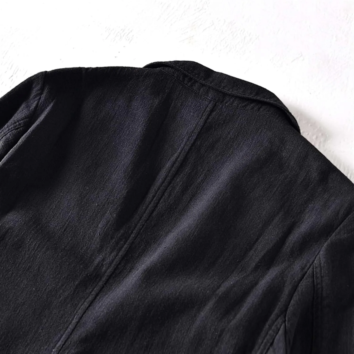 Icegrey Men's Casual Blazer Jacket Regular Fit Polyester Linen Sports Coat Turn-Down Collar Suit Jackets Two Button