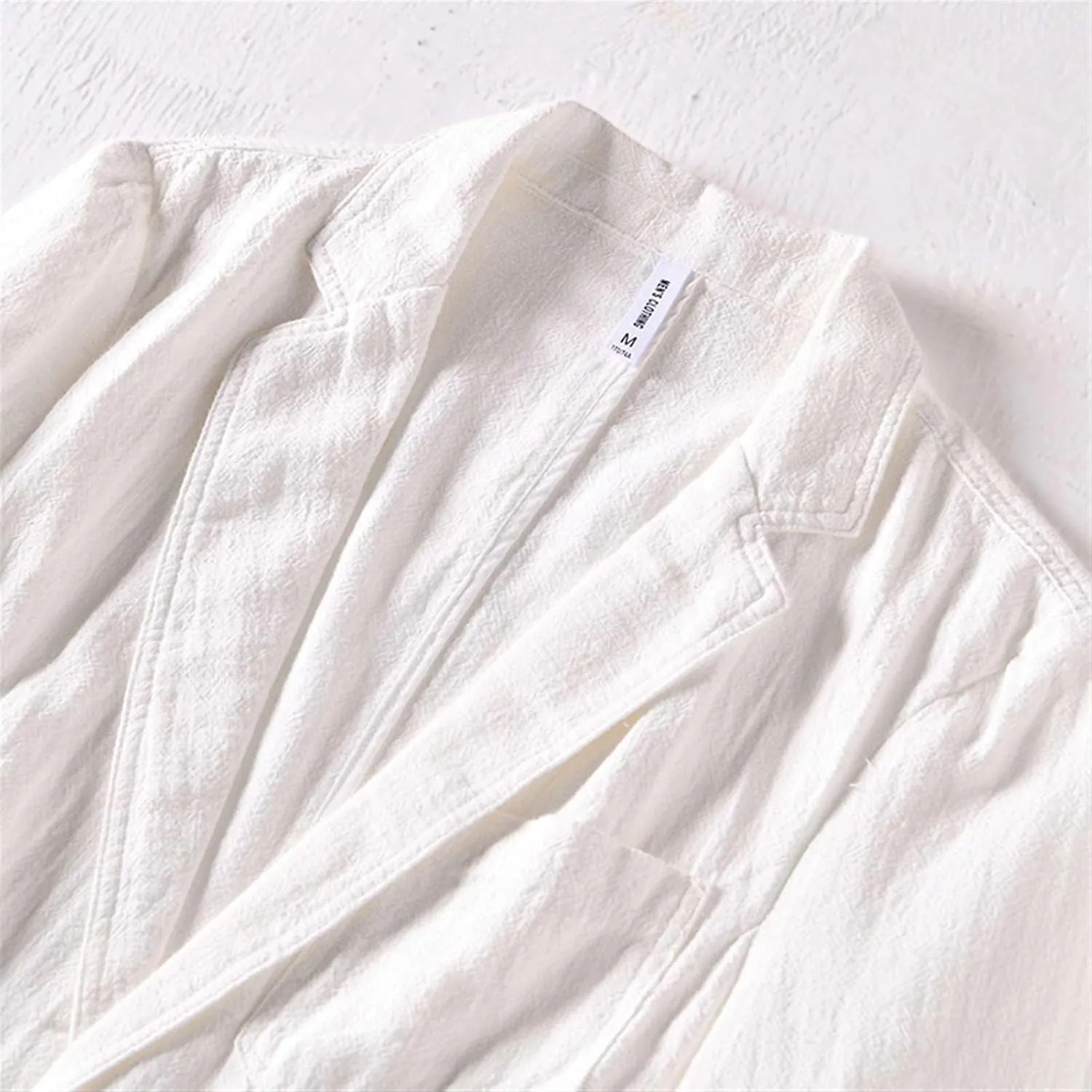 Icegrey Men's Casual Blazer Jacket Regular Fit Polyester Linen Sports Coat Turn-Down Collar Suit Jackets Two Button