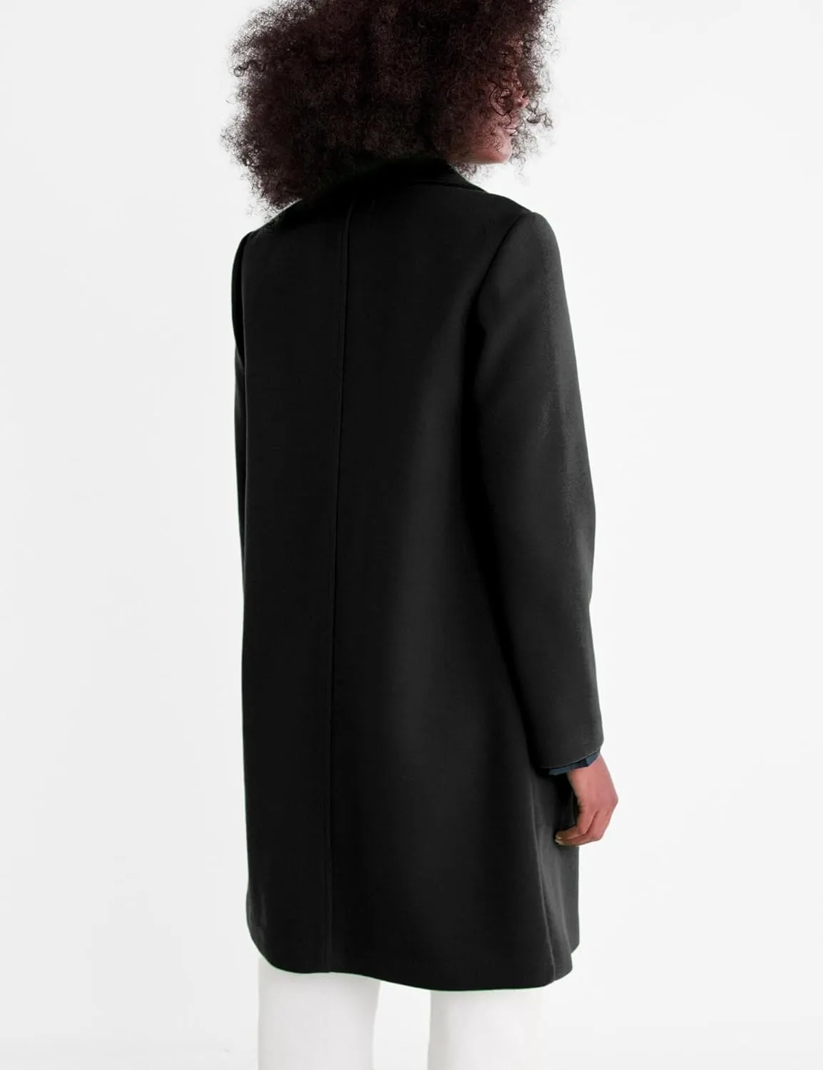 IDEALSANXUN Womens Fall Winter Wool Coats Midi Length Trench Coat Long Blazer Jackets