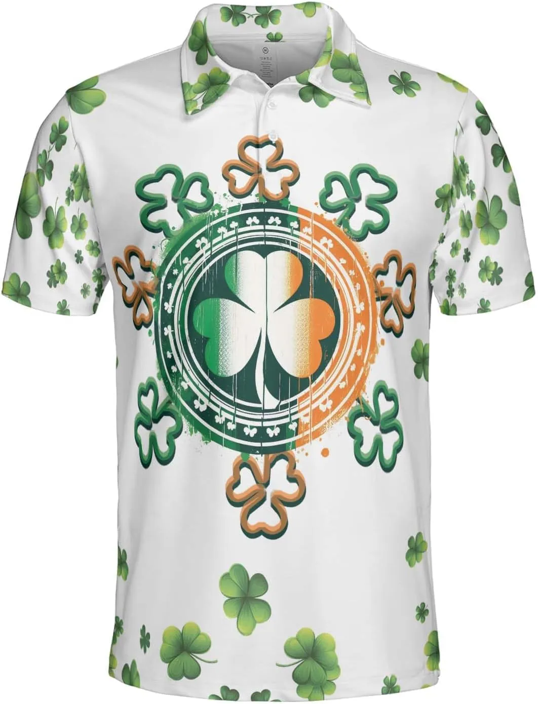 Irish Golf Polo Shirts for Men - St Patricks Day Mens Golf Shirts Short Sleeve Fit Tennis T-Shirt HN03
