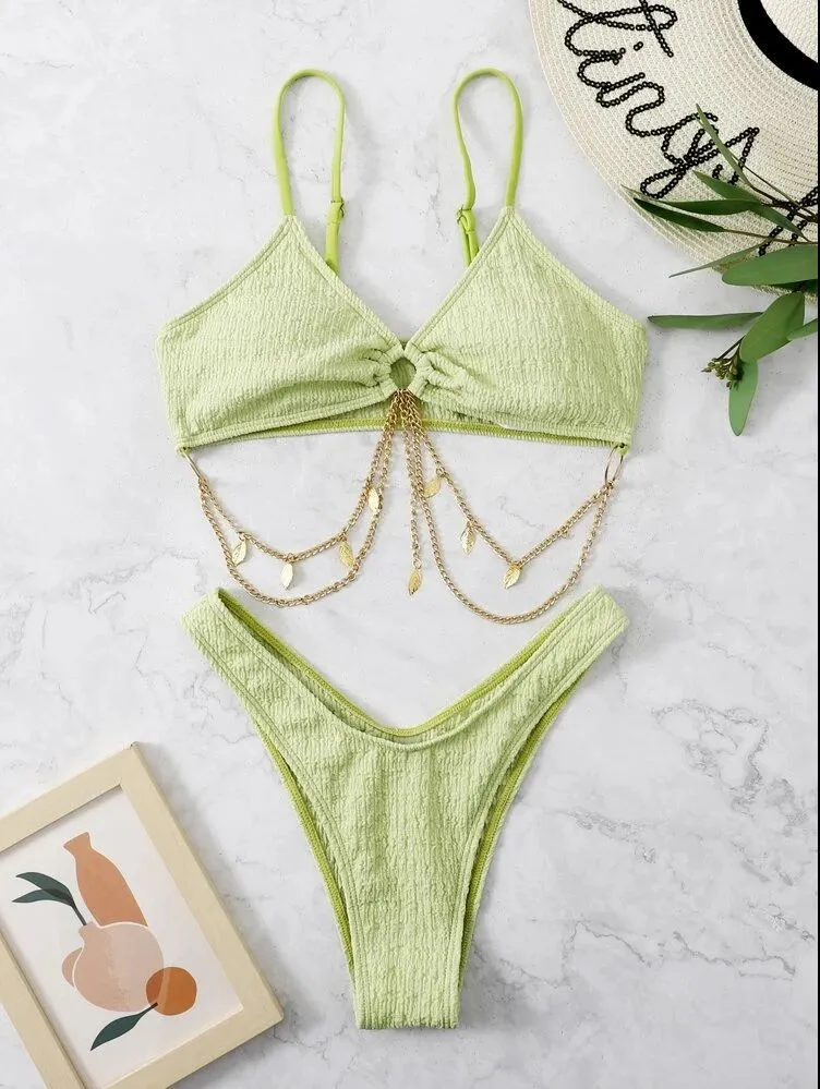 Iron Chain Split Bikini