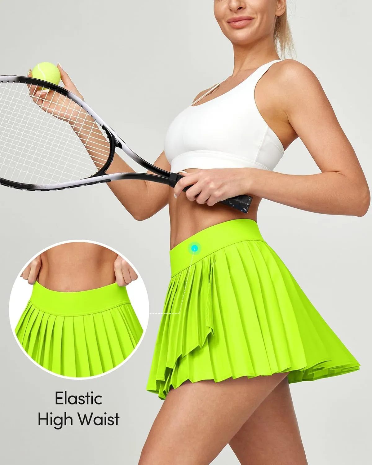IUGA Tennis Skirt Pleated Skirts for Women with Pockets High Waisted Athletic Skirt Skorts for Woman Workout Golf Skort