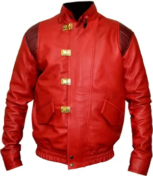JACKETZONE Akira Kaneda Red Capsule Motorcycle Leather Jacket Halloween Cosplay