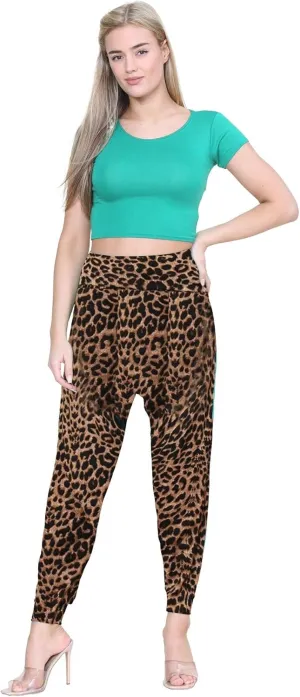 Janisramone Women Printed Alibaba Hareem Trouser | Trendy Harem Pants for Women - Causal & Lightweight Boho Pants for Women