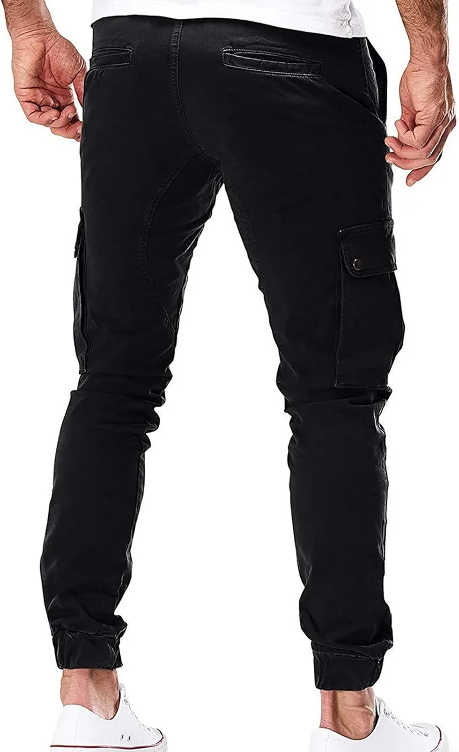 JEShifangjiusu Mens Fashion Cargo Pants Workout Athletic Joggers Sports Pants Casual Chino Running Trousers Sweatpants Pocket