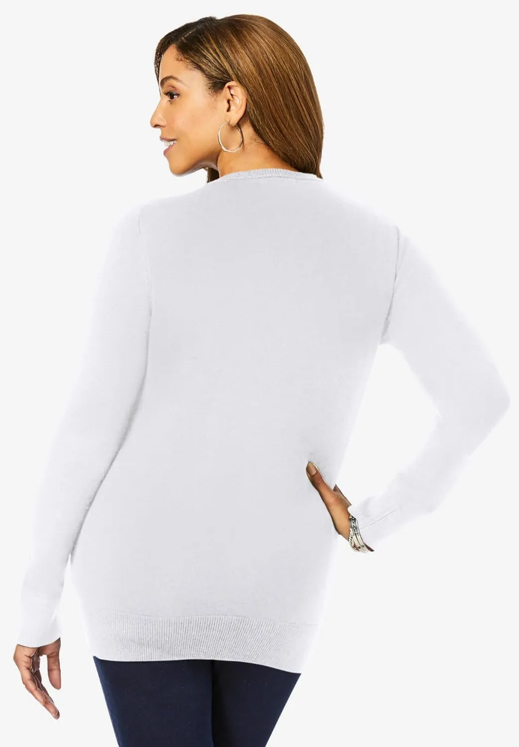 Jessica London Women's Plus Size Fine Gauge Cardigan