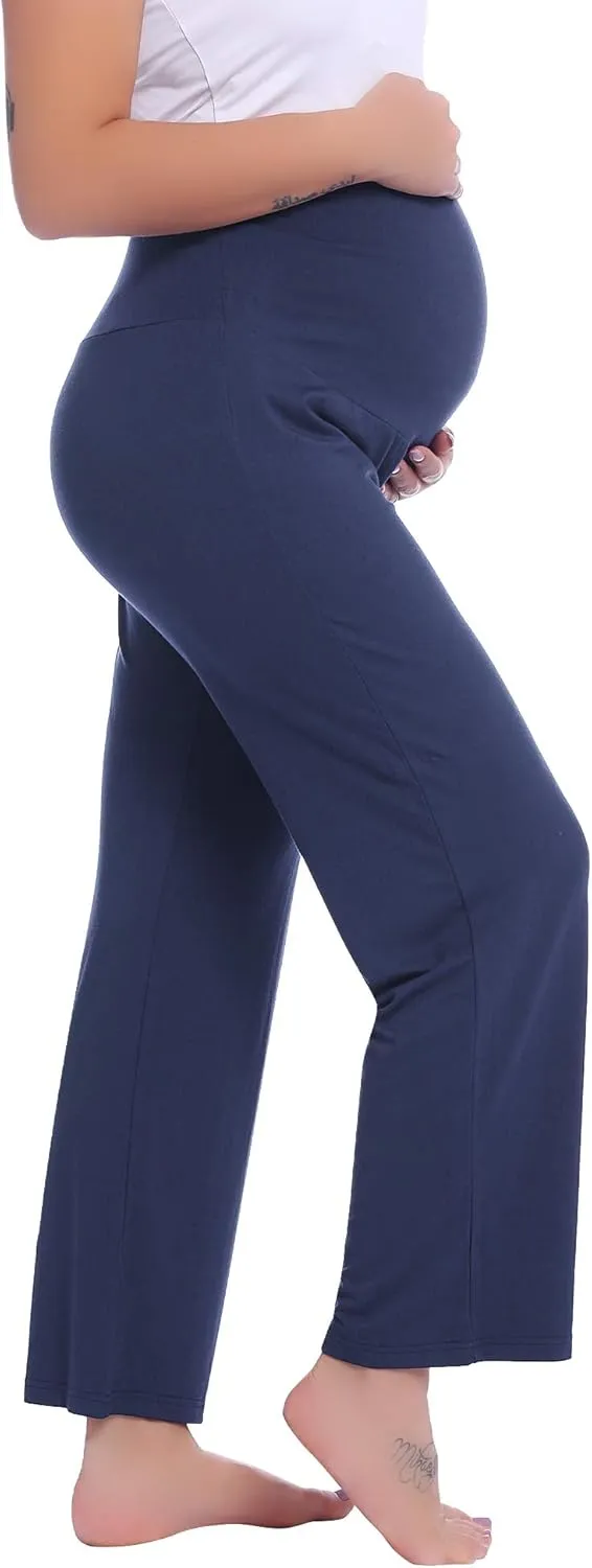 Joyaria Womens Maternity/Pregnancy Sweatpants Long Yoga/Pajama/Lounge Pants Over The Belly