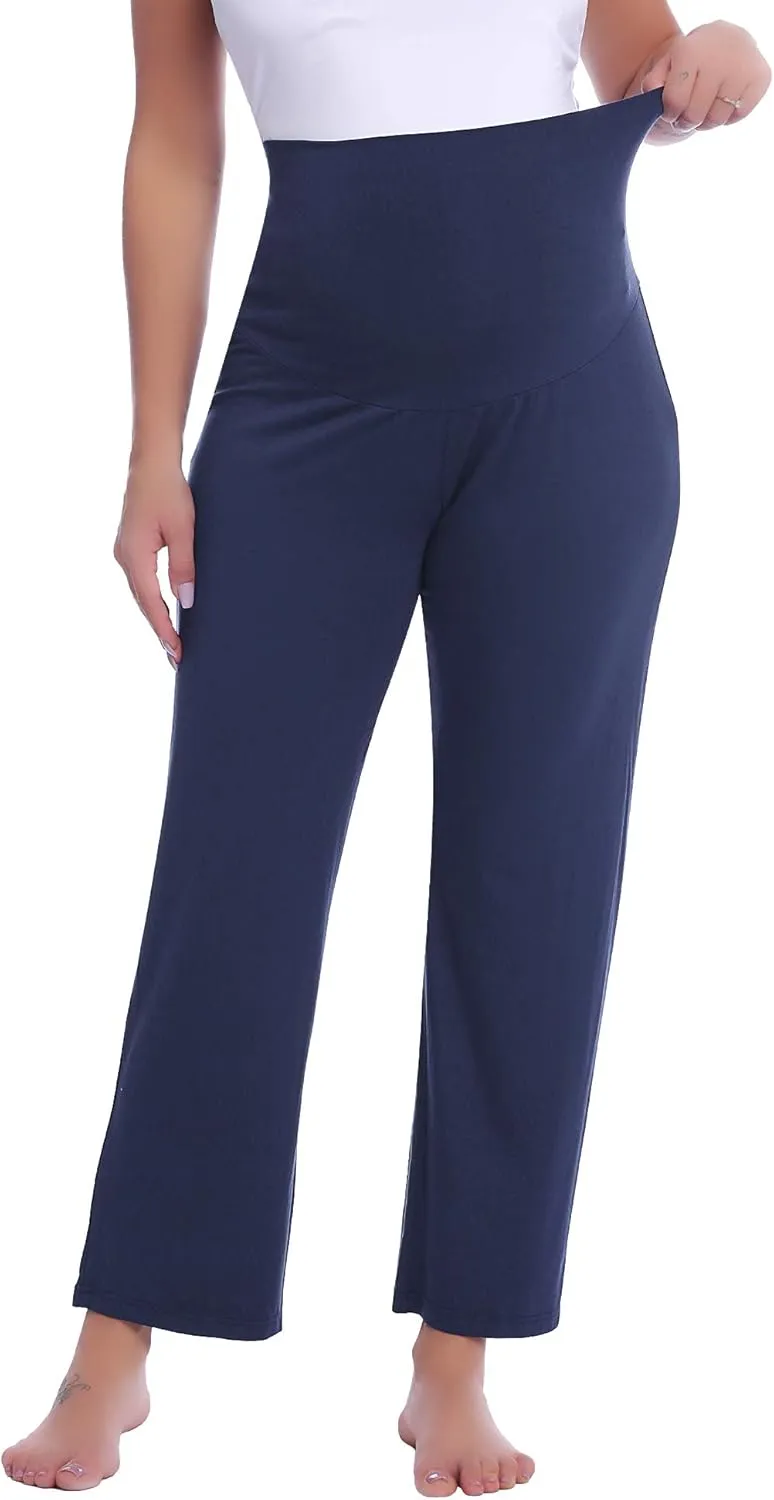 Joyaria Womens Maternity/Pregnancy Sweatpants Long Yoga/Pajama/Lounge Pants Over The Belly