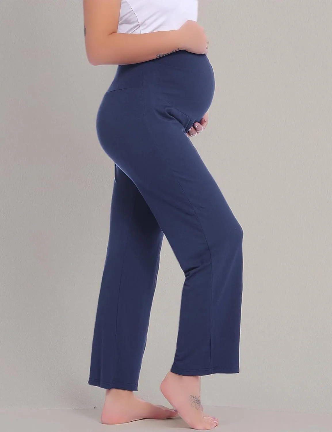 Joyaria Womens Maternity/Pregnancy Sweatpants Long Yoga/Pajama/Lounge Pants Over The Belly