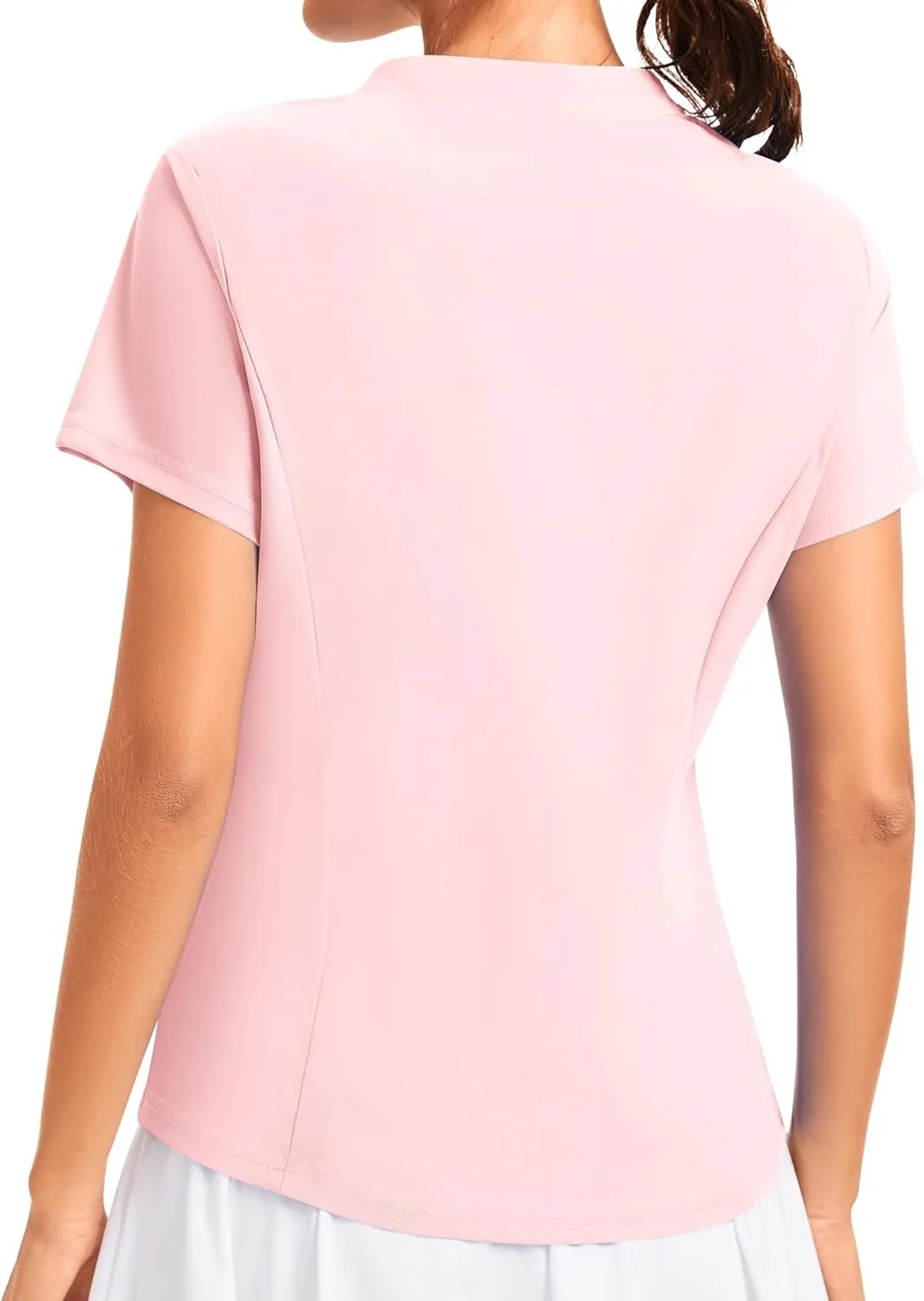 JoyGirl Women Golf Polo Shirts UPF 50  Short Sleeve Athletic T Shirts V Neck Quick Dry Tennis Tops for Women