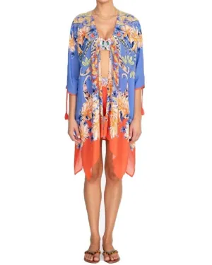 Kahlo Short Kimono Cover Up in Multi | Multi
