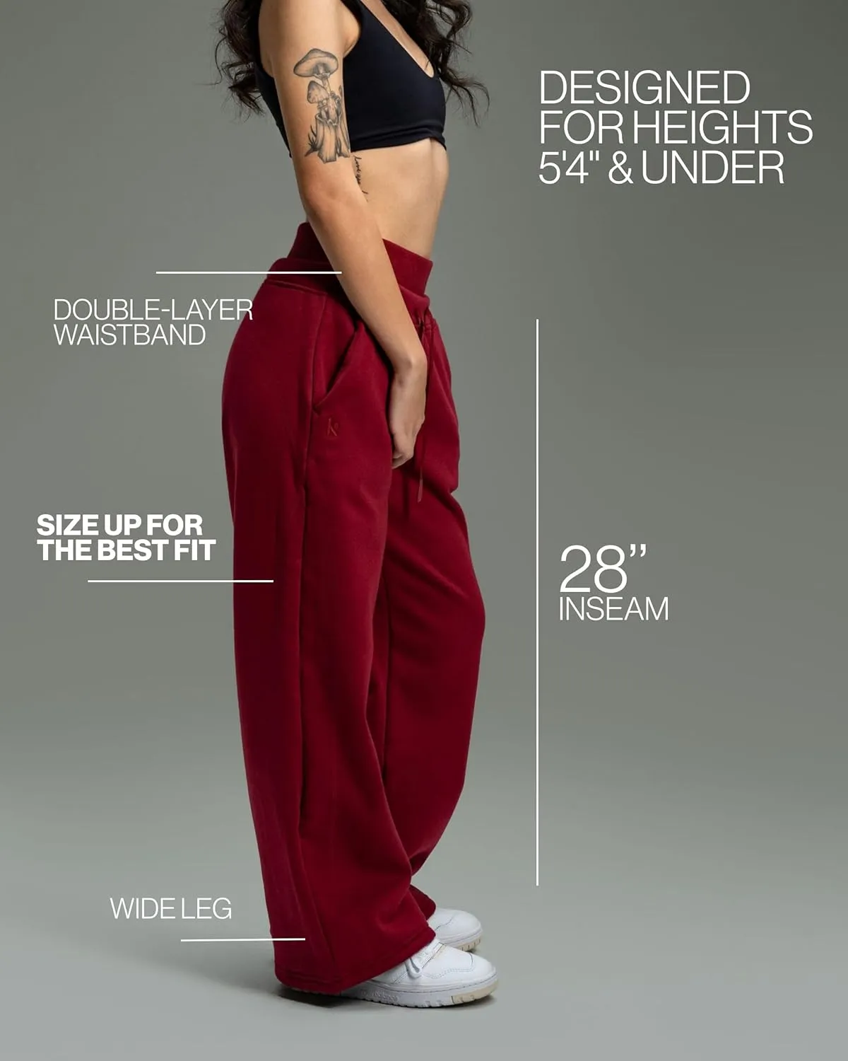 Kamo Fitness CozyTec Wide Leg Pants Woman with Pockets Loose Casual Lounge Sweatpants Women Travel Pant