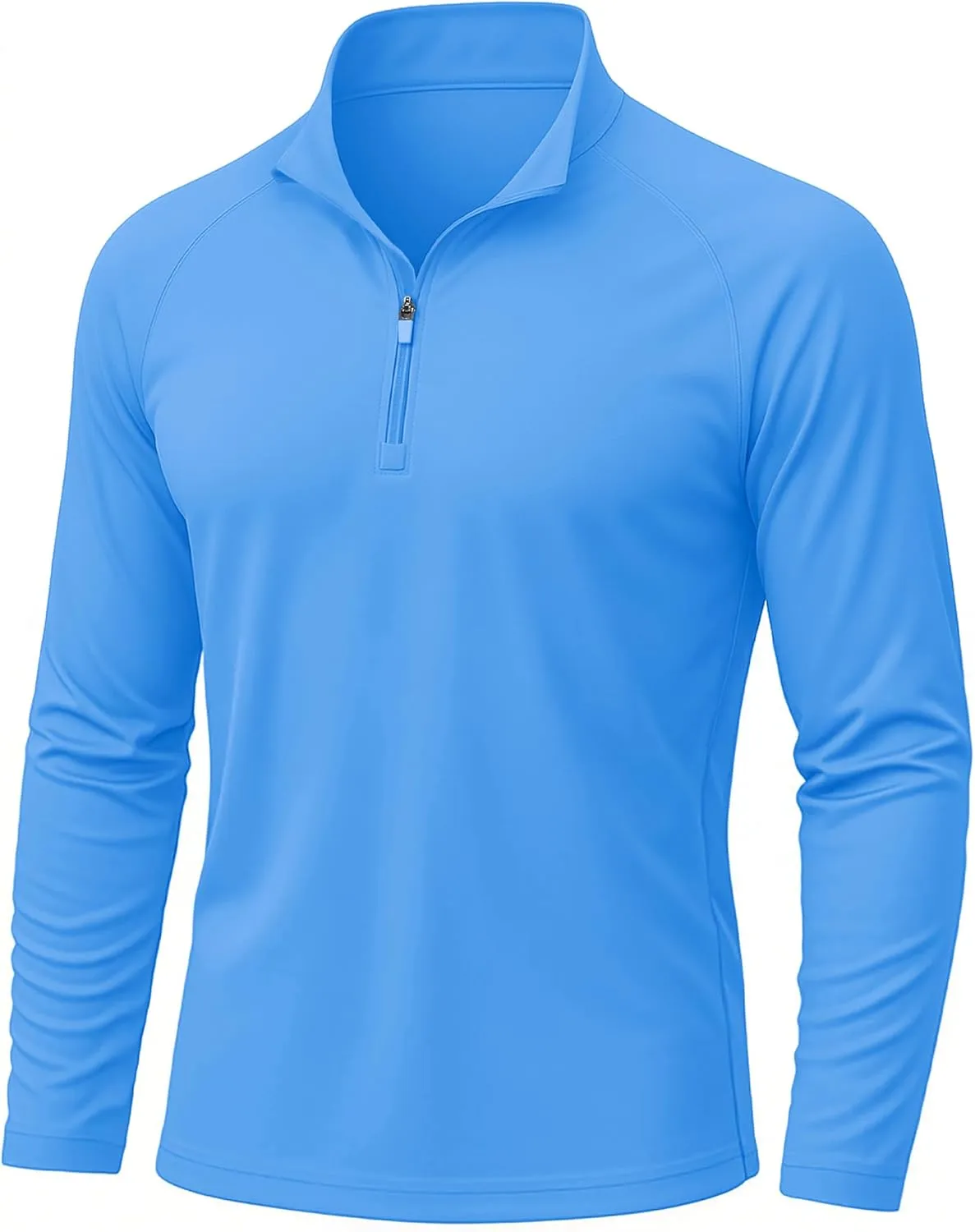KEFITEVD Long Sleeve Shirts for Mens UPF 50  1/4 Zip Pullover Shirts Outdoor Cooling Athletic Shirt Swim Summer Rash Guard