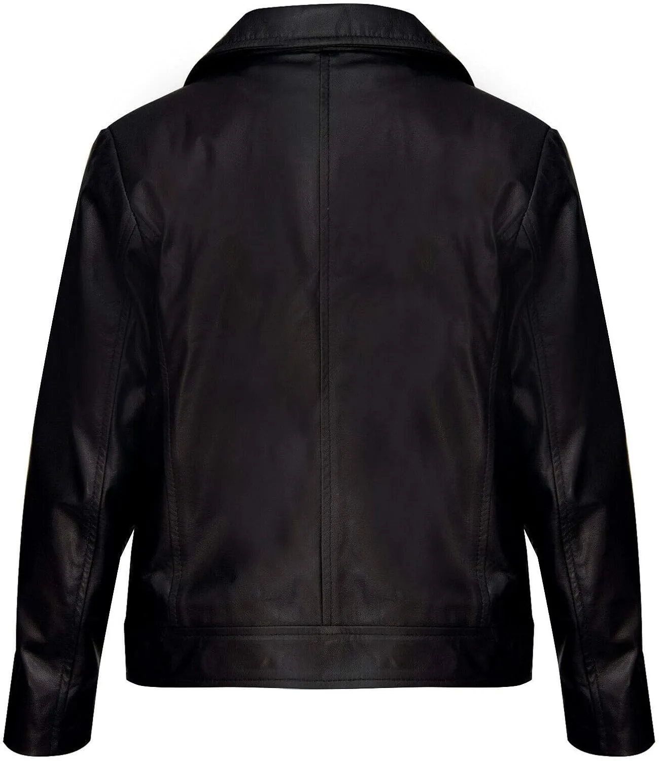 Kids Jackets Girls Designer's 100% Leather Jacket Zip Up Biker Coats (1-13Years)