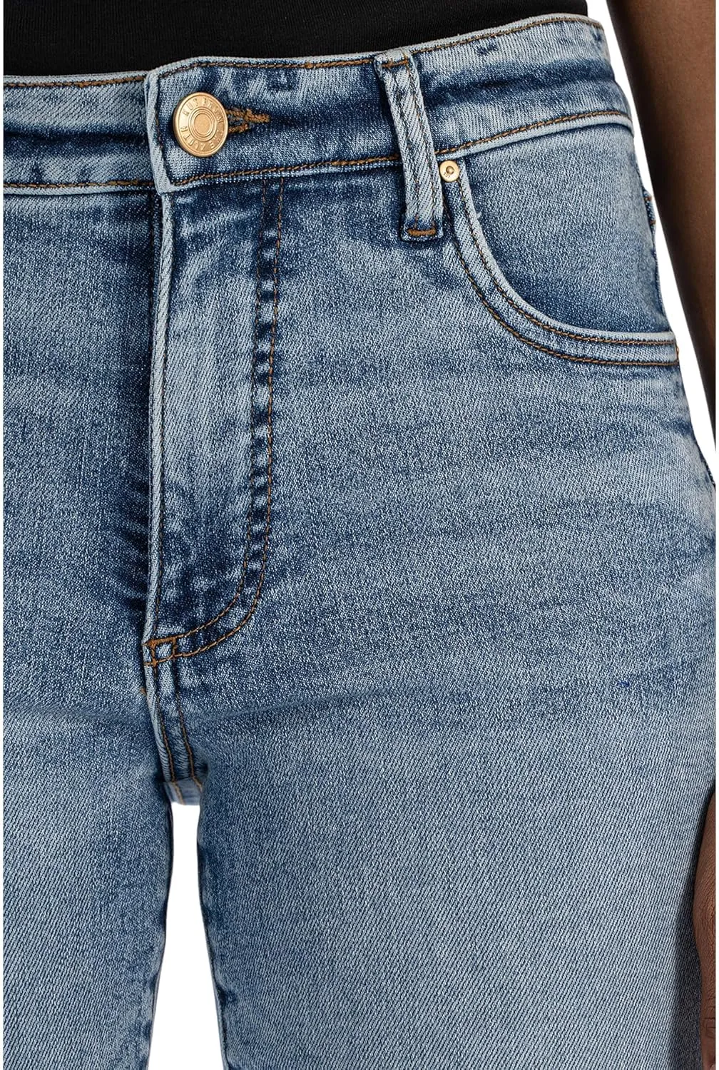 KUT from the Kloth Reese High Rise Fab Ab Ankle Straight Raw Hem