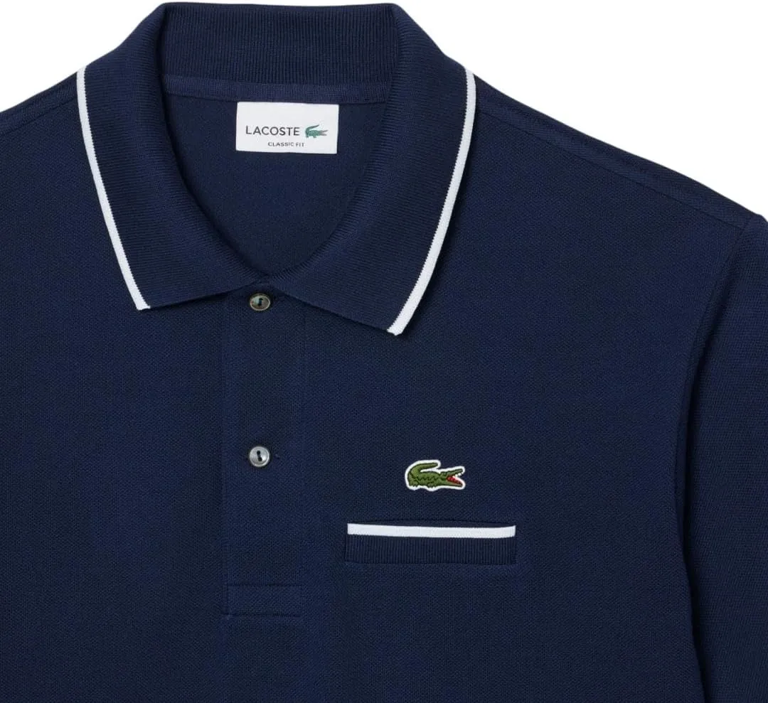 Lacoste Men's Classic Fit Contrast Pique Polo